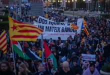 متضامنون مع فلسطين خلال مسيرة في مدريد بإسبانيا. (18 نوفمبر) / Globallookpress