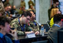 ضباط من الجيش المصري في قاعدة كريات غزة