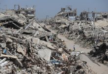 مشهد لمبان مدمرة في بيت لاهيا بقطاع غزة / Gettyimages.ru