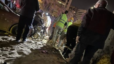 عناصر الإسعاف على شاطئ الرملة البيضاء، فجر 12 مارس. / منصة "إكس"