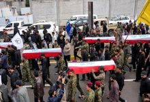 الحشد الشعبي يشيّع قائد عمليات الأنبار ورفاقه إثر هجوم أمريكي إسرائيلي - مارس 2026. / موقع الحشد الشعبي