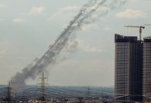 منظومات الدفاع الجوي الأميركية تعترض صواريخ وطائرات مسيرة استهدفت القاعدة الأميركية في مطار أربيل الدولي بإقليم كردستان العراق، خلال هجوم إيراني في 28 فبراير الماضي. / Gettyimages.ru
