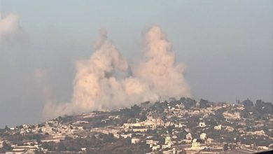تفجير اسرائيلي ضخم عند اطراف بلدة مركبا جنوب لبنان - 29 أغسطس 2026.