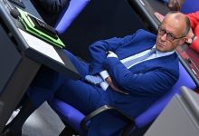 المستشار فريدريش ميرتس على مقعد الحكومة بالبوندستاغ ومداولات بشأن الميزانية 2027 - 11سبتمبر 2026.
