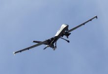 طائرة MQ-9 Reaper تحلق فوق "وايت ساندز". / Gettyimages.ru