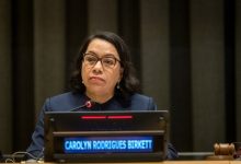 المرشحة لمنصب الأمين العام للأمم المتحدة كارولين رودريغيز بيركيت / Mark Garten/UN Photo / Globallookpress