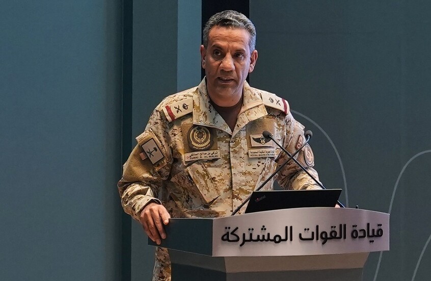 المتحدث الرسمي باسم قوات التحالف العربي لدعم الشرعية في اليمن اللواء الركن تركي المالكي / AP